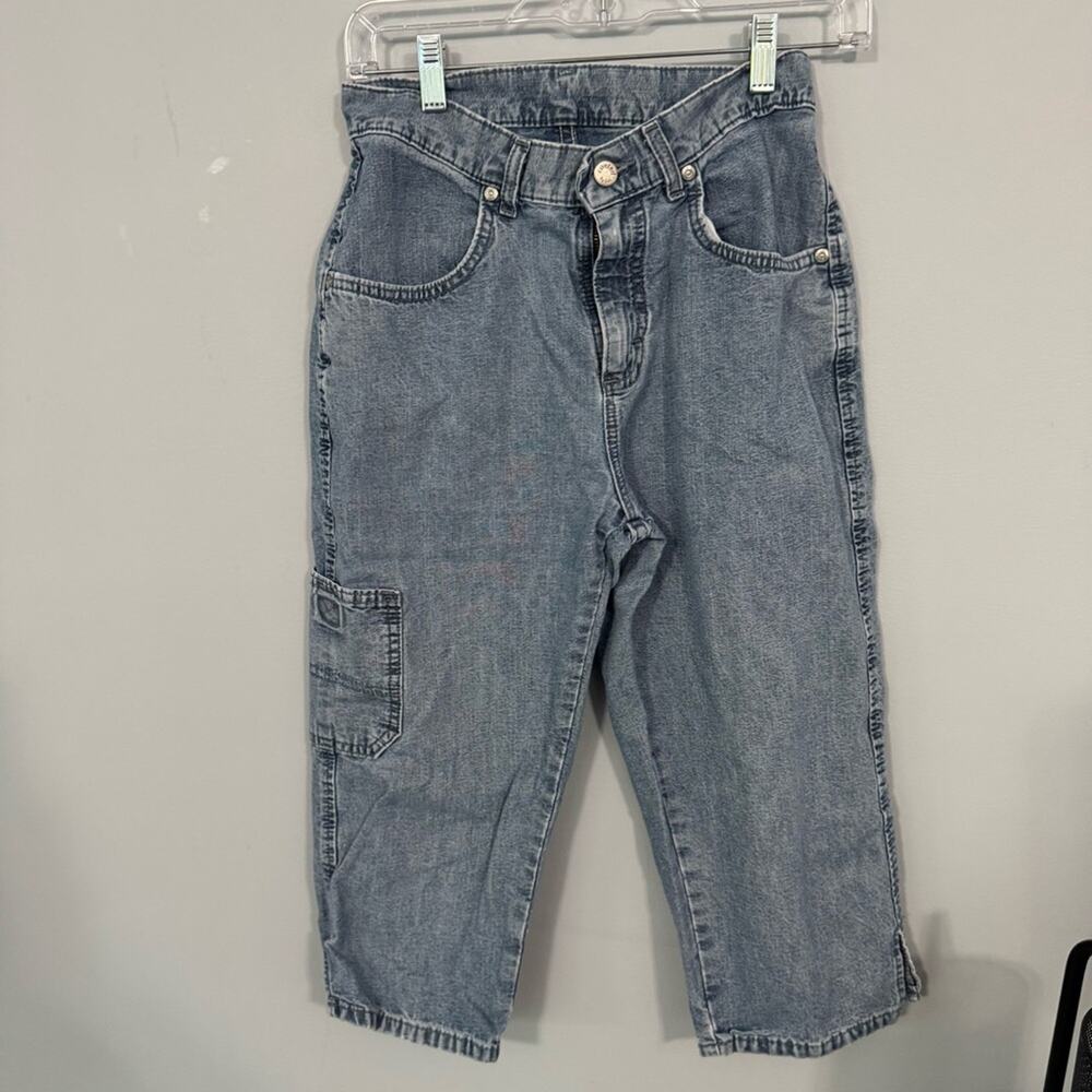 Vintage Riveted by Lee Light Wash High Waisted Mom Capri Jeans Women’s Size 4